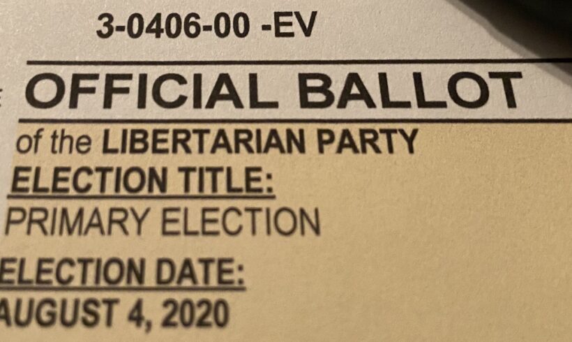 Voting Libertarian in the Arizona Primary